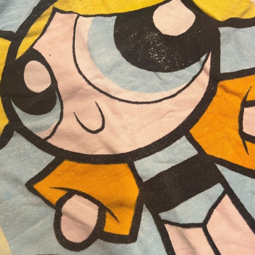 Powerpuff Girls Vintage 2001 Oversized Beach Towel FLAW Colorblock 39 x 60 - Picture 6 of 8