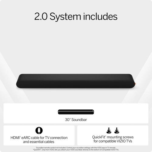 Vizio 2.0 Soundbar mit Dolby Atmos, DTS:X, Bluetooth Lautsprecher - SV200M-0808 (NEU) - Bild 6 von 8
