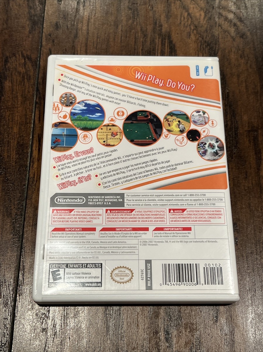 Nintendo Wii Game Wii Play WiiPlay - Complete with Manual CIB Nintendo Wii Game Wii Play WiiPlay - Complete with Manual CIB