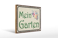 Holzschild Spruch 40X30 Cm Mein Garten Geschenk Holz Deko Schild Wooden Sign