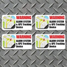 4 Pack Alarm System Gps Tracking Device Vehicle Car Warning Vinyl Decals 2 X 4 4 Pack Alarm System Gps Tracking Device Vehicle Car Warning Vinyl Decals 2 X 4