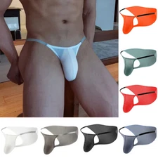 Sexy Mens Mesh Low Rise Bikini Thong G String Briefs Tanga Underwear Swimwear ↕