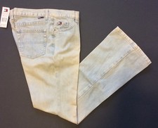 TOMMY HILFIGER WOMENS JUNIORS DENIM FLARE JILL JEANS PANTS SIZE 7 New Light