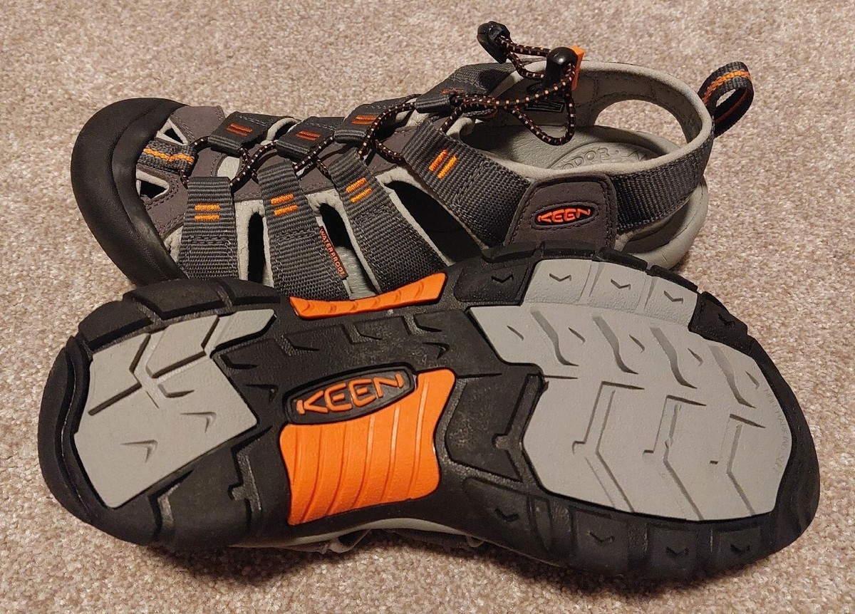 KEEN Men\'s Newport H2 Outdoor Hiking Sandals Magnet Gray Nasturtium Orange Sz 9 Men main image 2