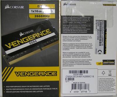 Corsair 32GB (2 x 16GB) PC4 21300 (DDR4 2666) Memory