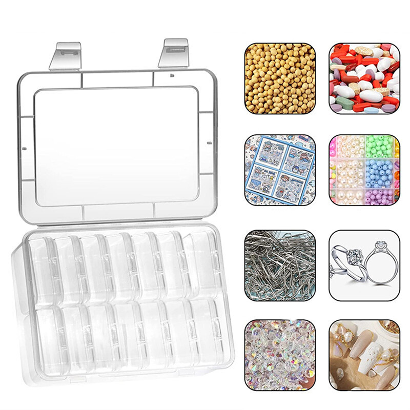 Plastic Clear Storage Box Small Storage Case Containers Ring Jewelry