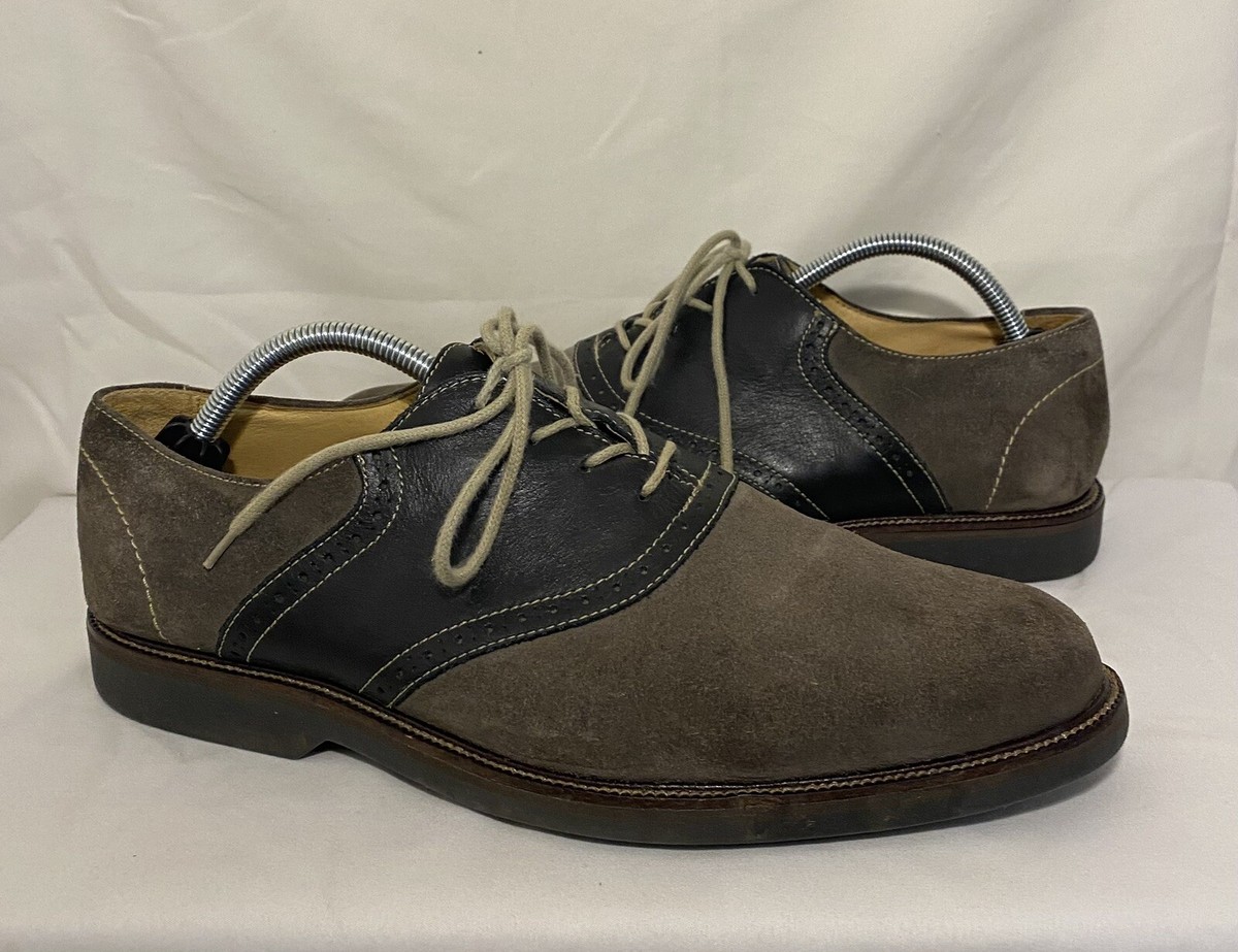 1901 Lace Oxfords Brown/Black Suede Shoes Men display picture 2