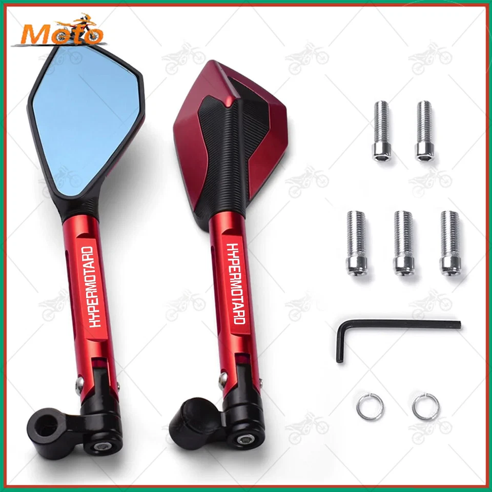 Motorcycle mirrors Rearview For Ducati Hypermotard 796 / 1100 / 821 / 939 / 950 Foto 3 de 3