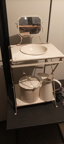 Services De Toilette 1 blanc et 1 rose Poupée Ancienne - Photo 3/6