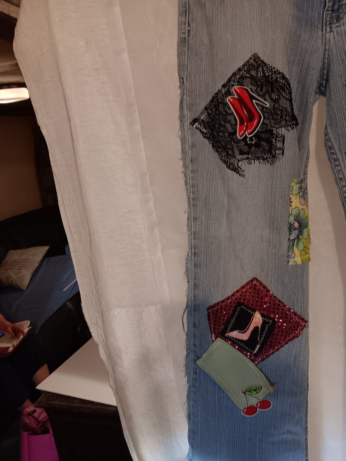 Patchwork Aeropostale Stretch Flare Cut Jeans - image 3