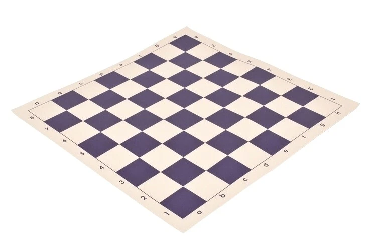 Piezas de ajedrez púrpura y rojo y tablero de vinilo púrpura de 20" - Juego de ajedrez de un solo peso Foto 4 de 4