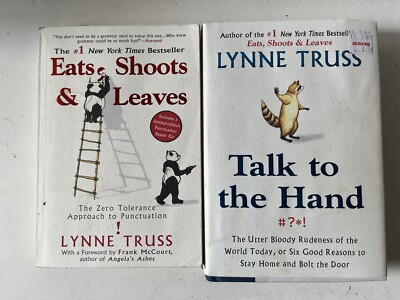 Lynne Truss 2 Book Lot Eats Shoots And Leaves Talk To Hand Writing Nonfiction