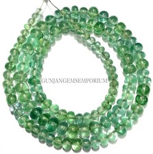 AAA Green Sapphire Smooth Rondelle Bead 4-6 mm Sapphire Gemstone Beads Necklace