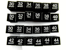 500pcs TROUSER SIZE CUBE MARKERS COAT HANGER CUBES CLOTHES 30-44 SHORT REG LONG