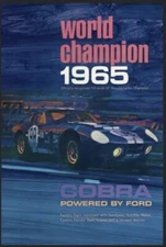 Cobra Daytona Coupe World Champion 1965/ Powered By Ford Car Poster $32.95 WOW!