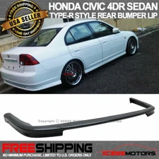 Fits 01-03 Honda Civic Sedan TR Style Unpainted Rear Bumper Lip Spoiler PP