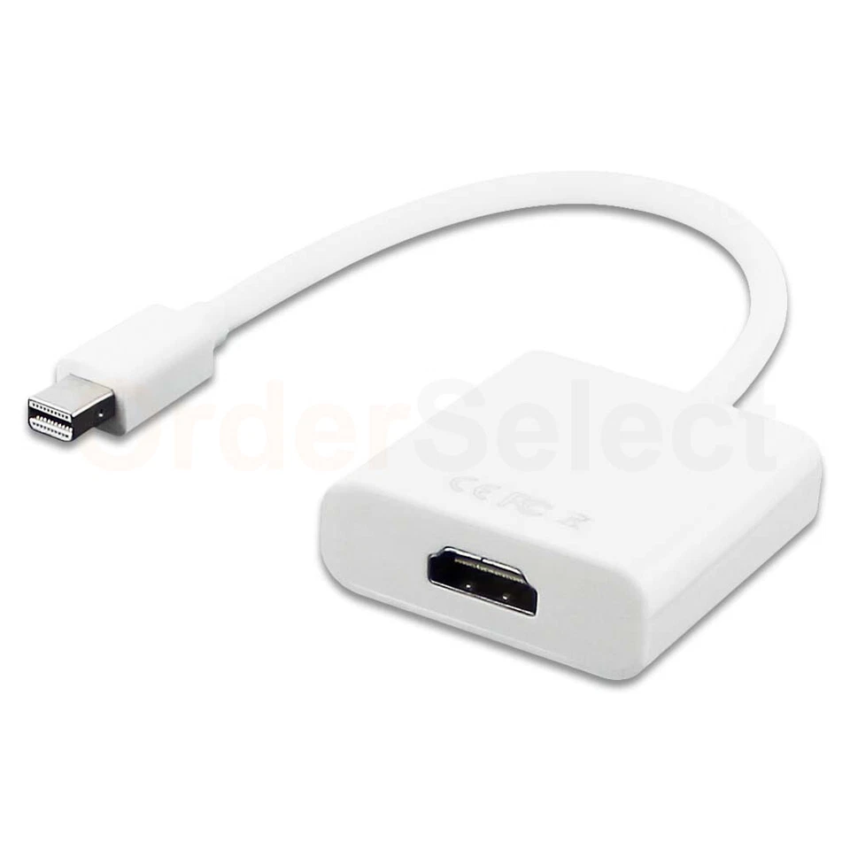 2 Mini Display Port DP Thunderbolt to HDMI Adapter Cable for MacBook Pro Air Mac - Image 3 of 4