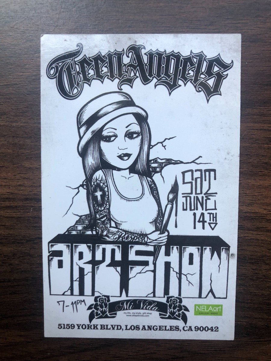 TEEN ANGELS MAGAZINE ART SHOW FLYER 2014 CELEBRATING ISSUE 233