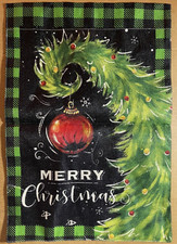 Merry Christmas Garden Flag 12 x 18 Inch Double Sided