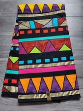 African Print Fabric/ Ankara Fabric - Multicolor Geometric Ankara Fabric,