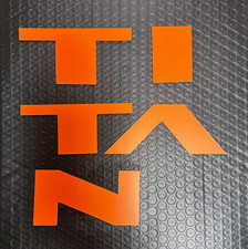 Orange Letters For Nissan Titan Tailgate Guard Plastic Inserts 2016 - 2021 Orange Letters For Nissan Titan Tailgate Guard Plastic Inserts 2016 - 2021