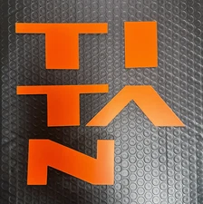 Orange Letters for Nissan Titan Tailgate Guard Plastic Inserts 2016 - 2021