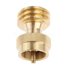 1 LB BBQ Propane Gas Disposable Bottle Grill Brass Steak Saver Adapter Converter