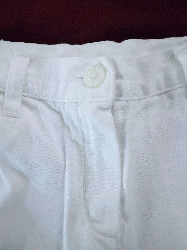 Pantalones de mezclilla de algodón blancos Janie And Jack cintura ajustable talla 3T para niños Foto 4 de 4