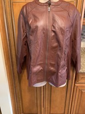 Catherine’s Womans Plus Size Vegan Leather Jacket 1x 18-20