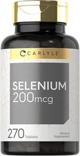 Selenium 200mcg | 270 Tablets | Vegetarian, Non-GMO & Gluten Free | by Carlyle