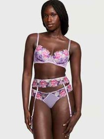 Victoria's Secret Angels embroideried Cheekini thong Vstring 5Z5A floral peony