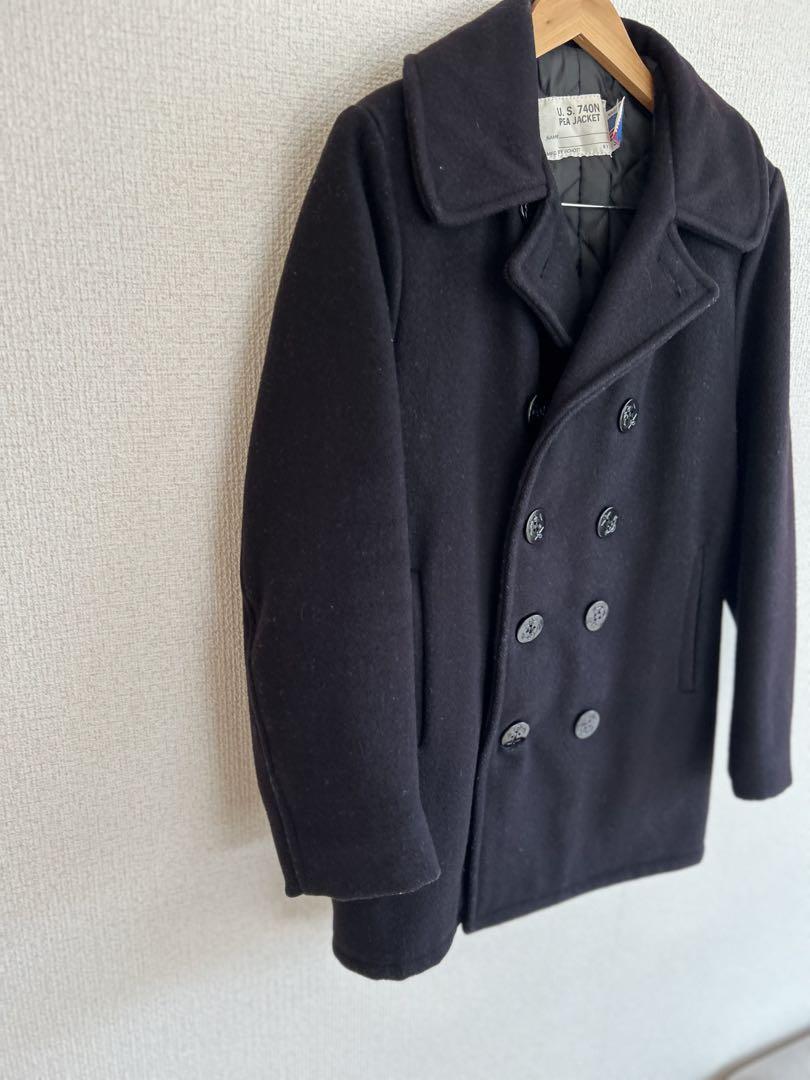 Schott Made In Usa 740N 36 Navy Pea Coat | eBay Schott Made In Usa 740N 36 Navy Pea Coat | eBay