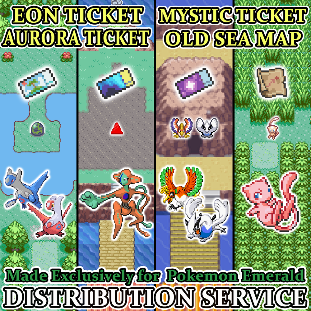 Pokemon Emerald Latios Latias Deoxys Ho-oh Lugia Mew Event Distribution Service