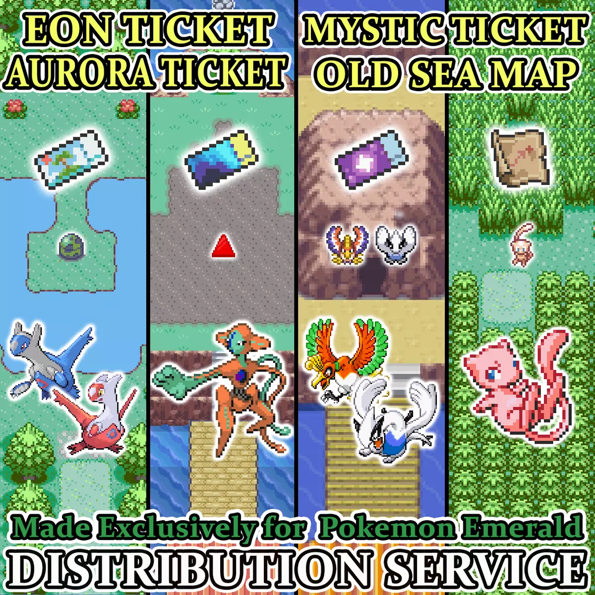 Pokemon Emerald Latios Latias Deoxys Ho-oh Lugia Mew Event Distribution  Service