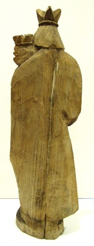 Antica statua Madonna e Bambino in legno intagliato alto XVIII secolo - Foto 5 di 12