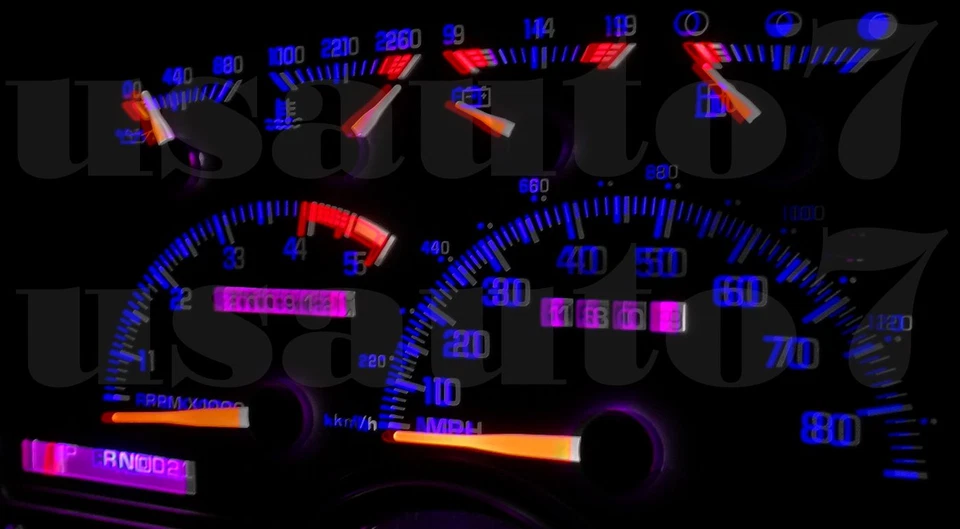 Dash Cluster Gauges PINK LED LIGHTS KIT Fit 82-94 Chevy S10 Truck Analog Cluster Foto 3 de 4