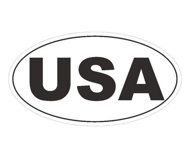 United States USA EURO OVAL Bumper Sticker or Helmet Sticker D137 Laptop Phone