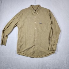 Chaps Ralph Lauren Long Sleeve Button Down Checked Shirt Yellow Mens Size XL