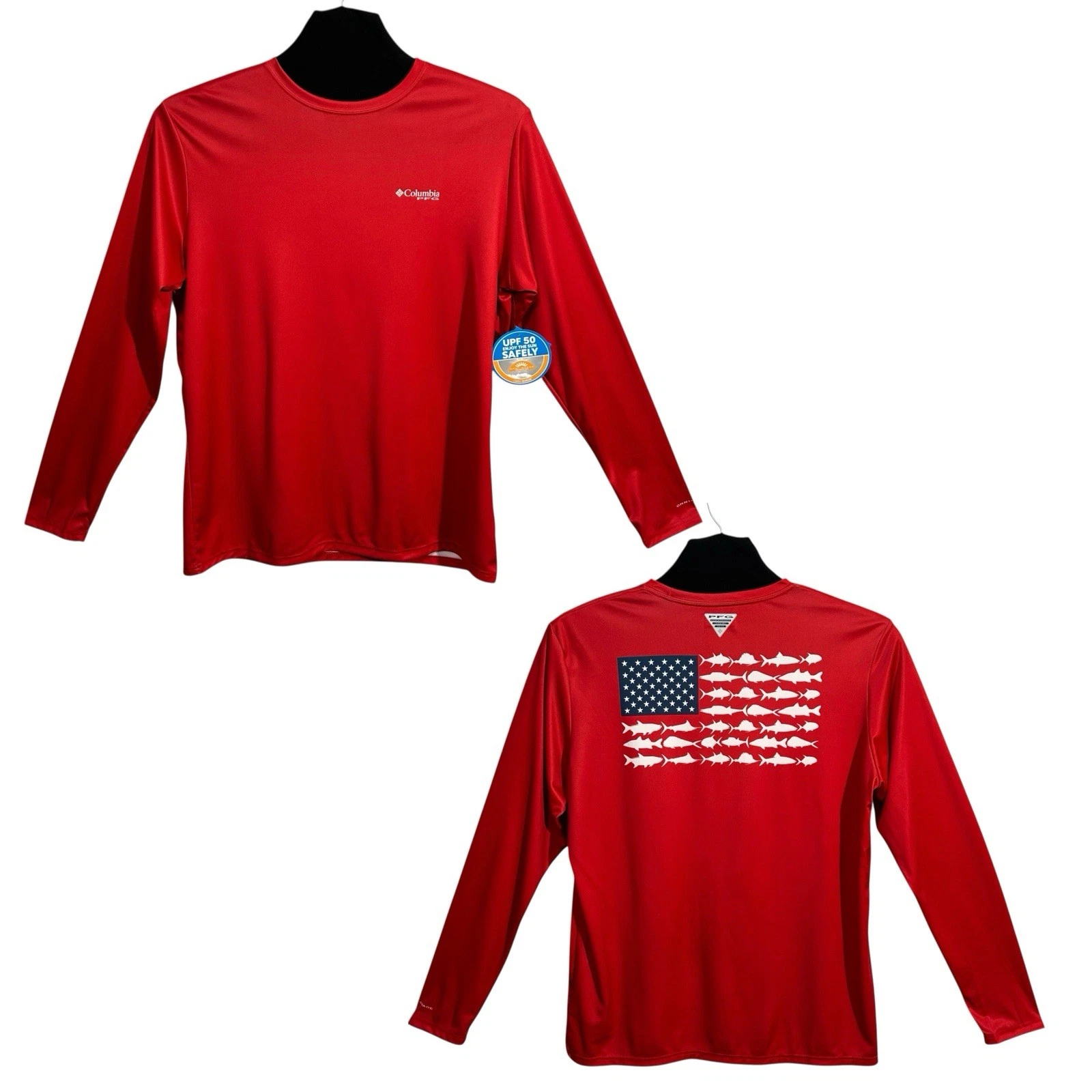 Columbia Men's Long Sleeve Shirt Size L Red Sun Protection Moisture-wicking
Opens in a new window or