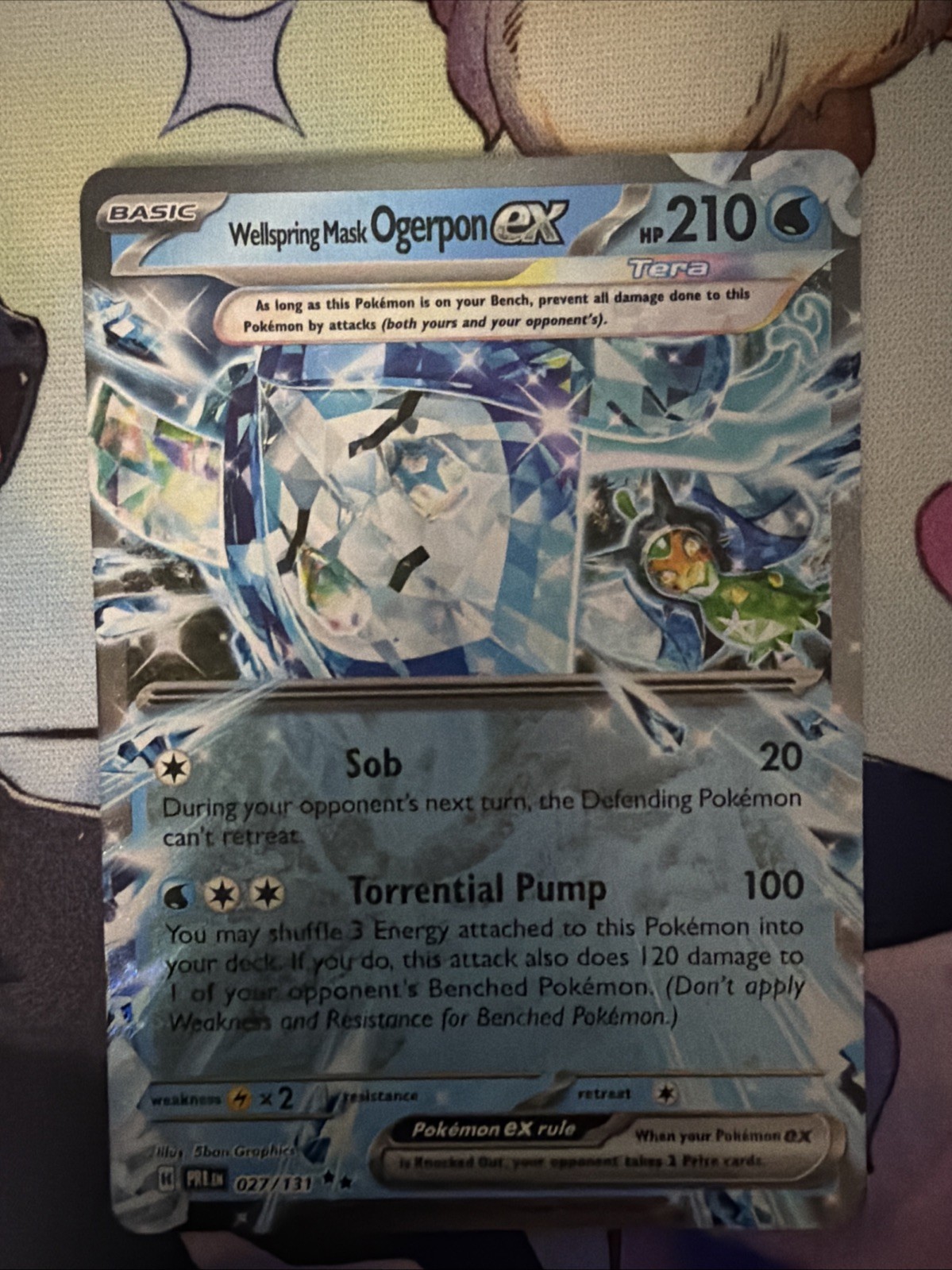 Wellspring Mask Ogerpon ex 027/131 Holo Prismatic Evolutions Pokemon NM
