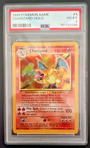 1999 Pokemon Base Set Charizard Holo 4/102 PSA 4 VG-EX WOTC Vintage