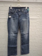 NEW Silver Jeans Co. Suki Slim Boot Curvy Mid Rise Jeans Women's Size 32/33