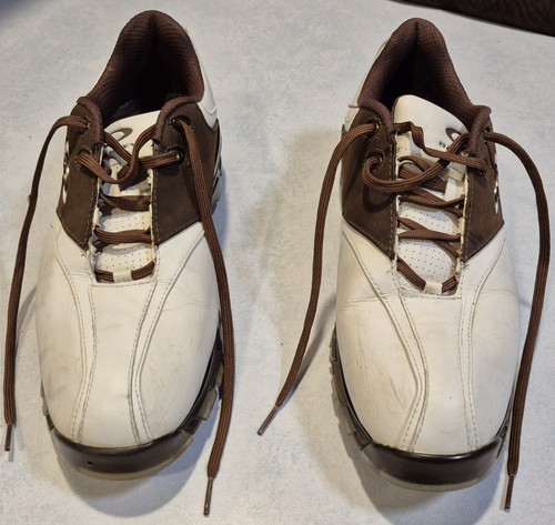 Oakley Golf Shoes Men's Size 12 Brown White Leather Red Code - Picture 5 of 9