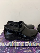 Dansko XP Women's Black Patent Leather Comfort Slip On Clogs Sz US 5.5-6 / EU 36
