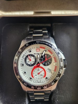 Wenger Swiss Army Men's Tachymeter Chronograph Watch 7079X/T Metal