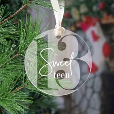 13th Birthday Christmas Ornament, Sweet Teen Gift for Teenage Girl, Turning T...