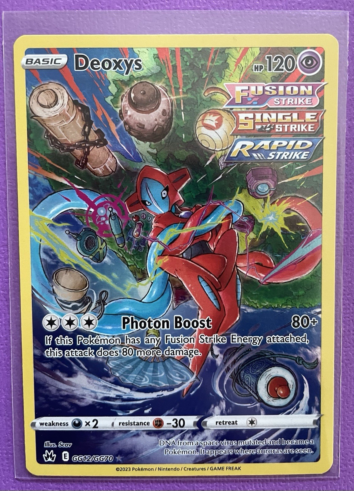 Deoxys GG12/GG70 - Crown Zenith-Galarian Gallery - Holo Rare - Pokémon TCG - NM