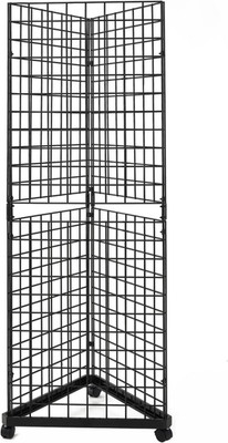 Heavy Duty 6' Triangle Gridwall Display Rack with Casters for Retail & Home