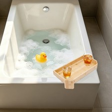 Bamboo Hot Tub Tray, Hot Tub Table with Double Cup Grooves for Spa Lover