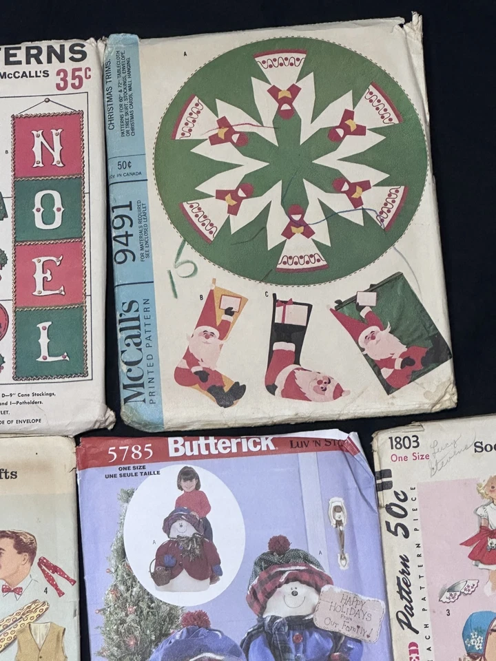 Patrones de tela navideña vintage - 7 en conjunto, McCalls, simplicidad, etc. & 2 extras Foto 2 de 4
